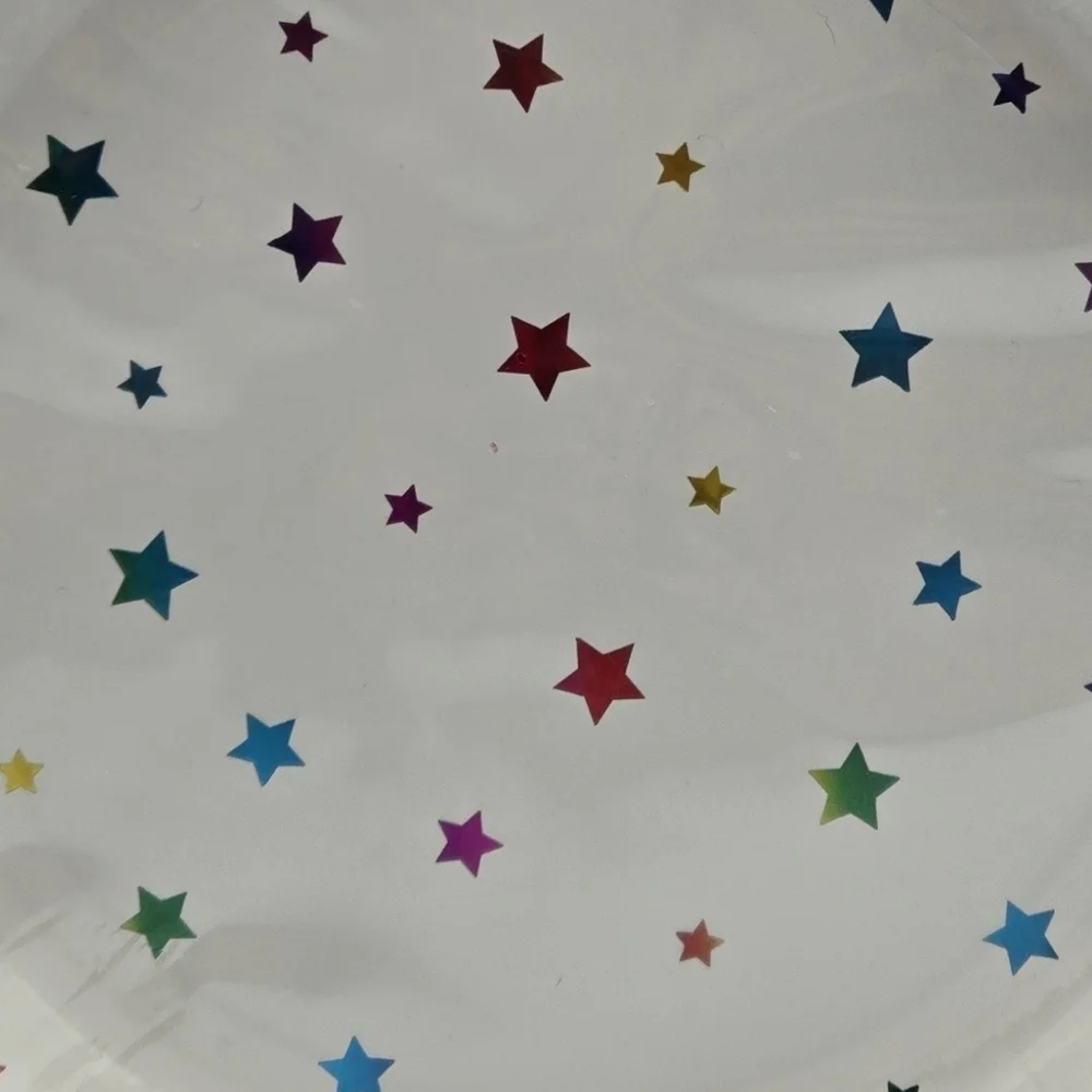 321 Party! Rainbow Star Round Party Plate 8 ct